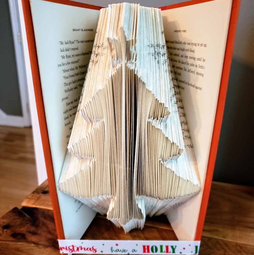 Folded Book Art...Christmas Tree